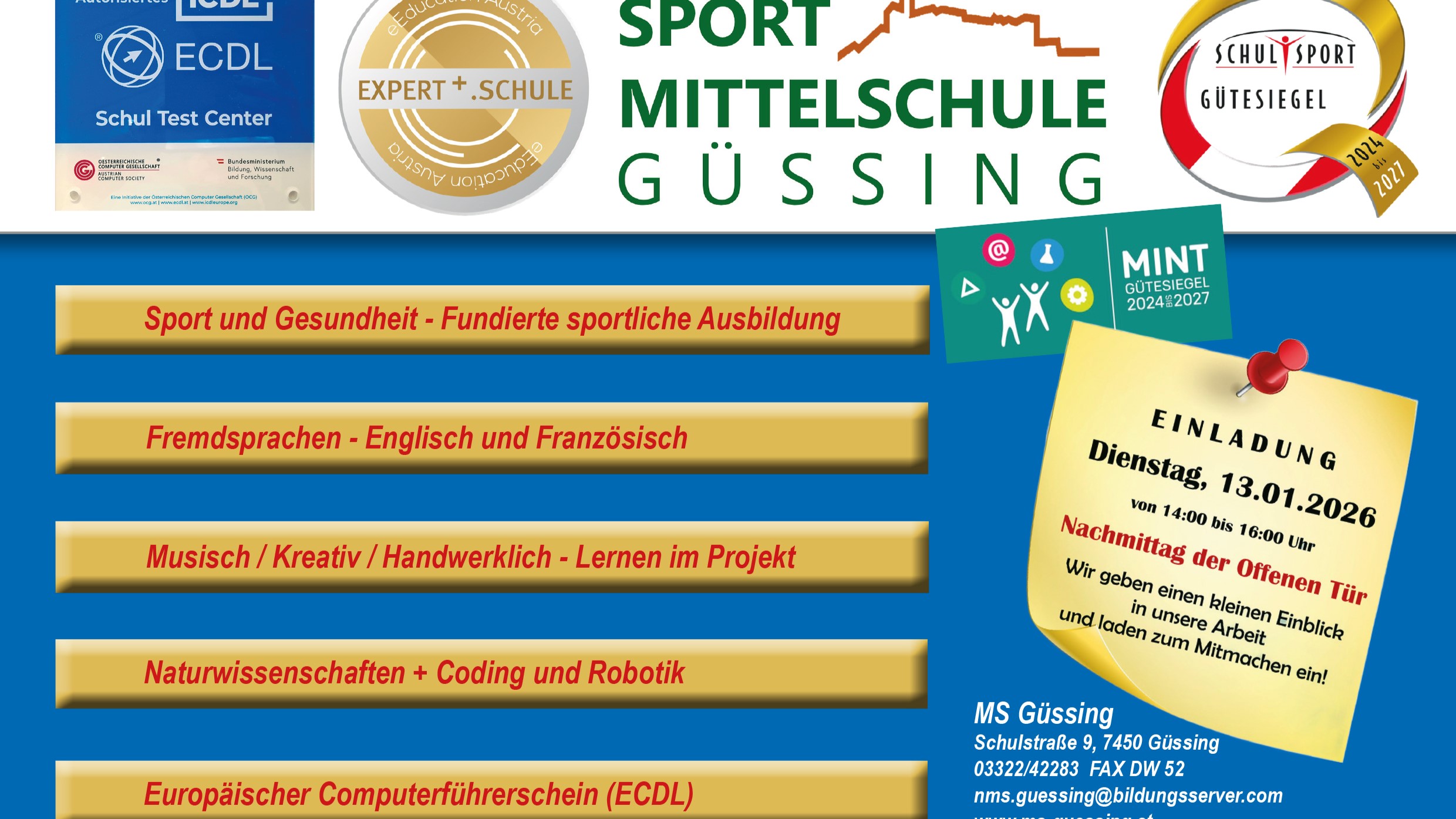 SMS Güssing Inserat 25 26 banner